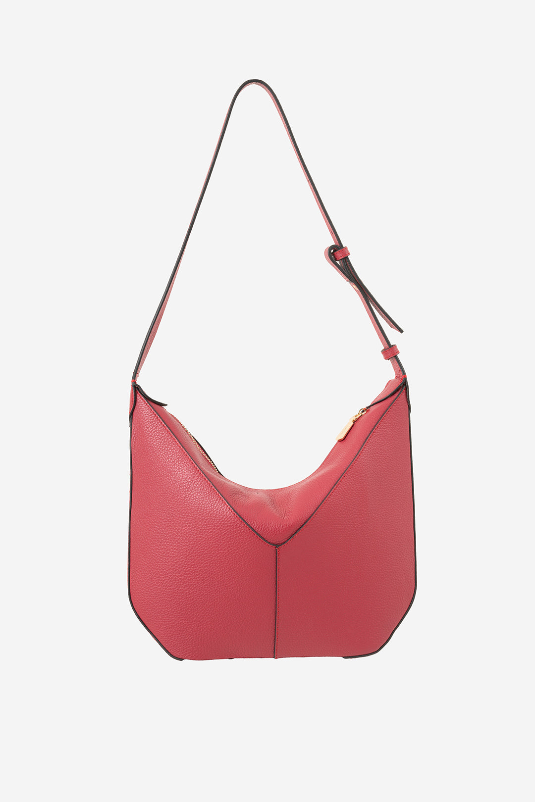 Berry Luxe Omuz Vişne Kırmızı Deri Çanta
