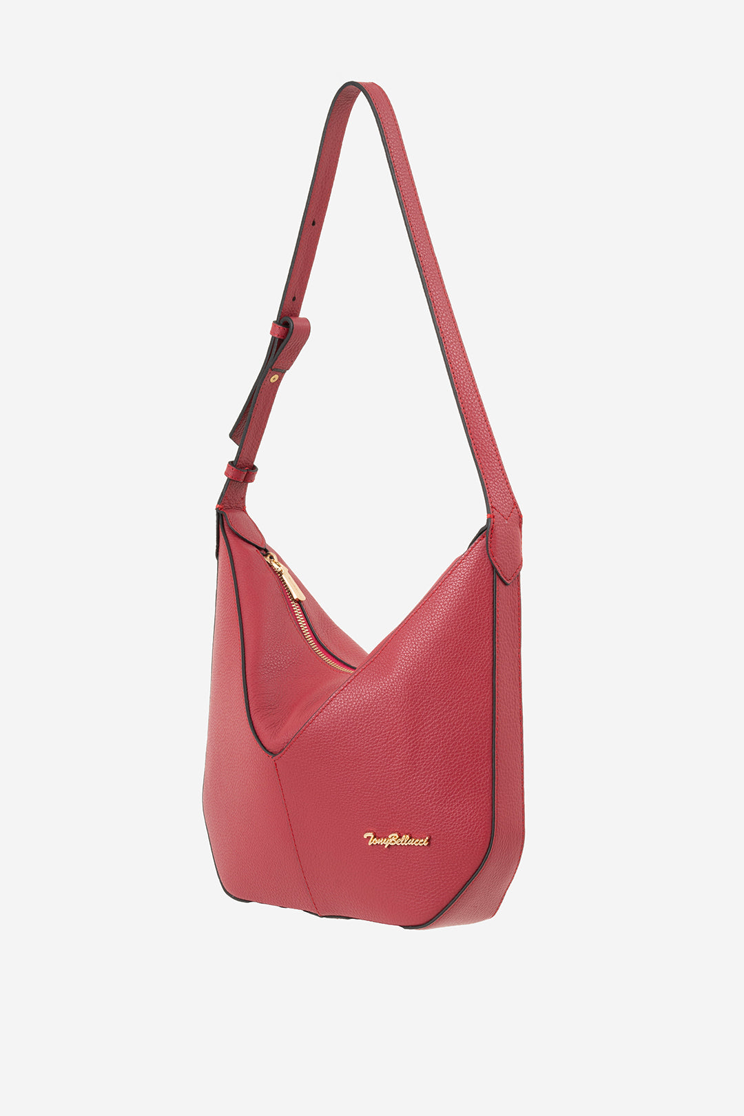 Berry Luxe Omuz Vişne Kırmızı Deri Çanta