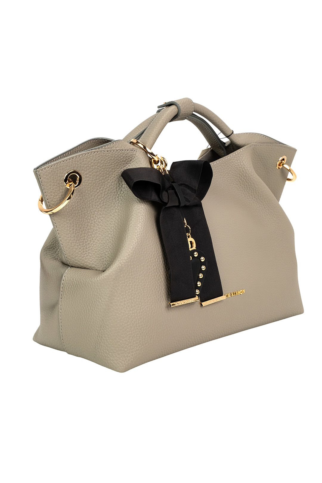 Tina Maxi Gri Aksesuar Detaylı Çanta