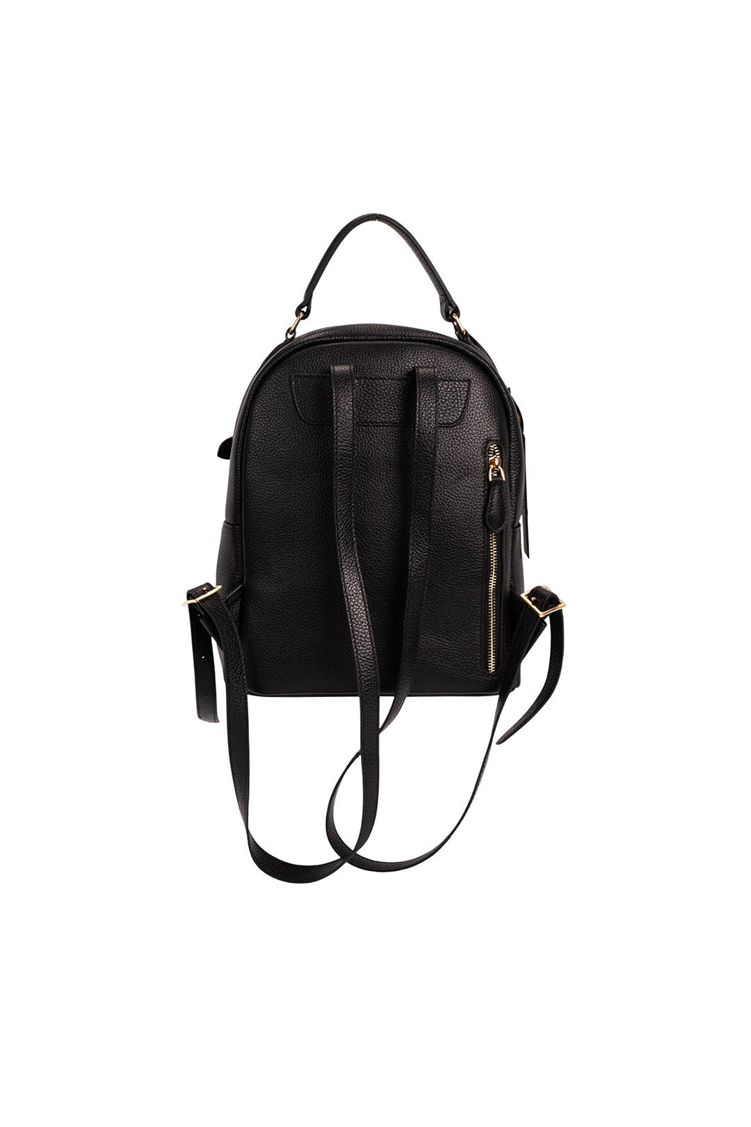 Dara Siyah Deri Sırt Çanta