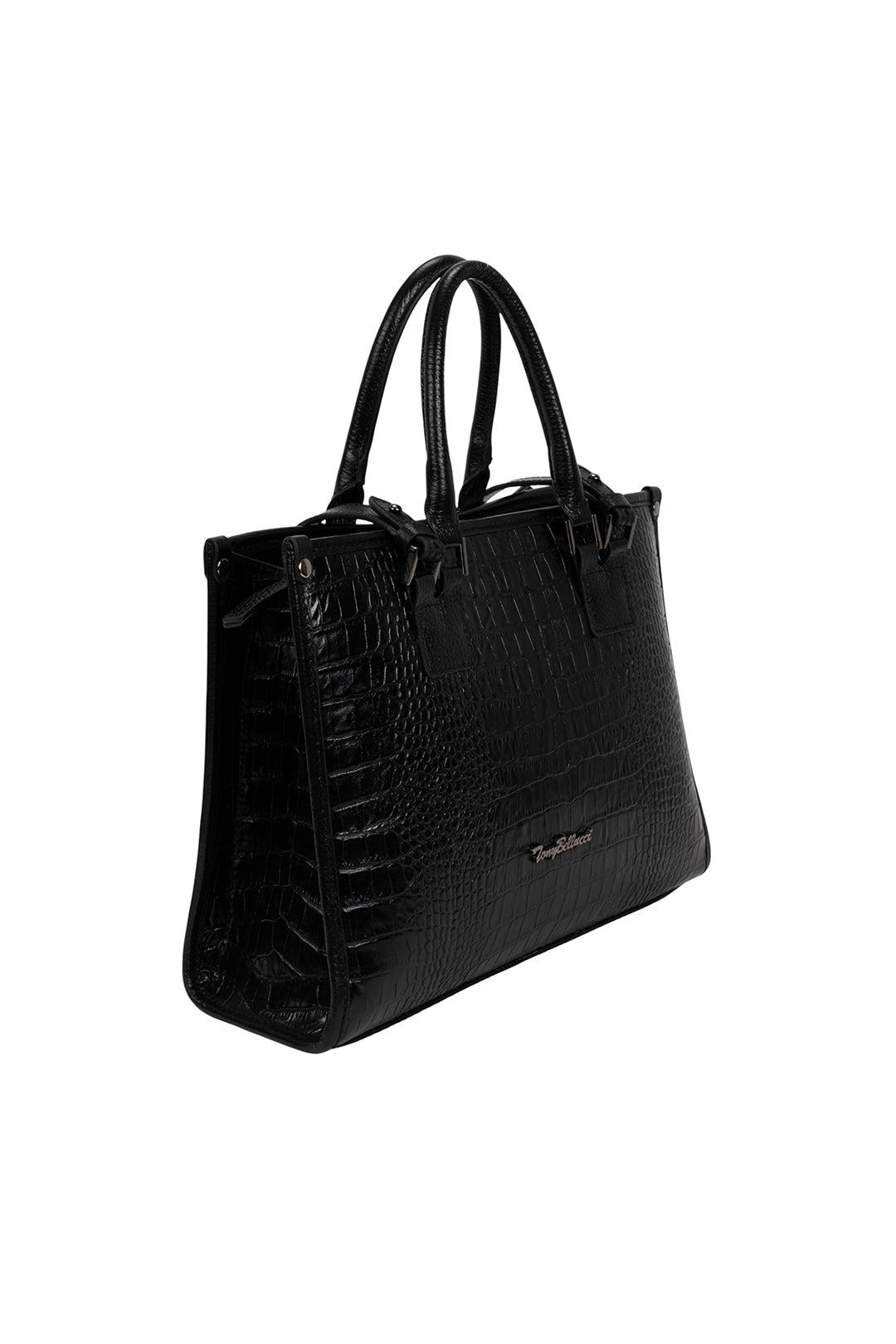 Krone Siyah Deri Çanta