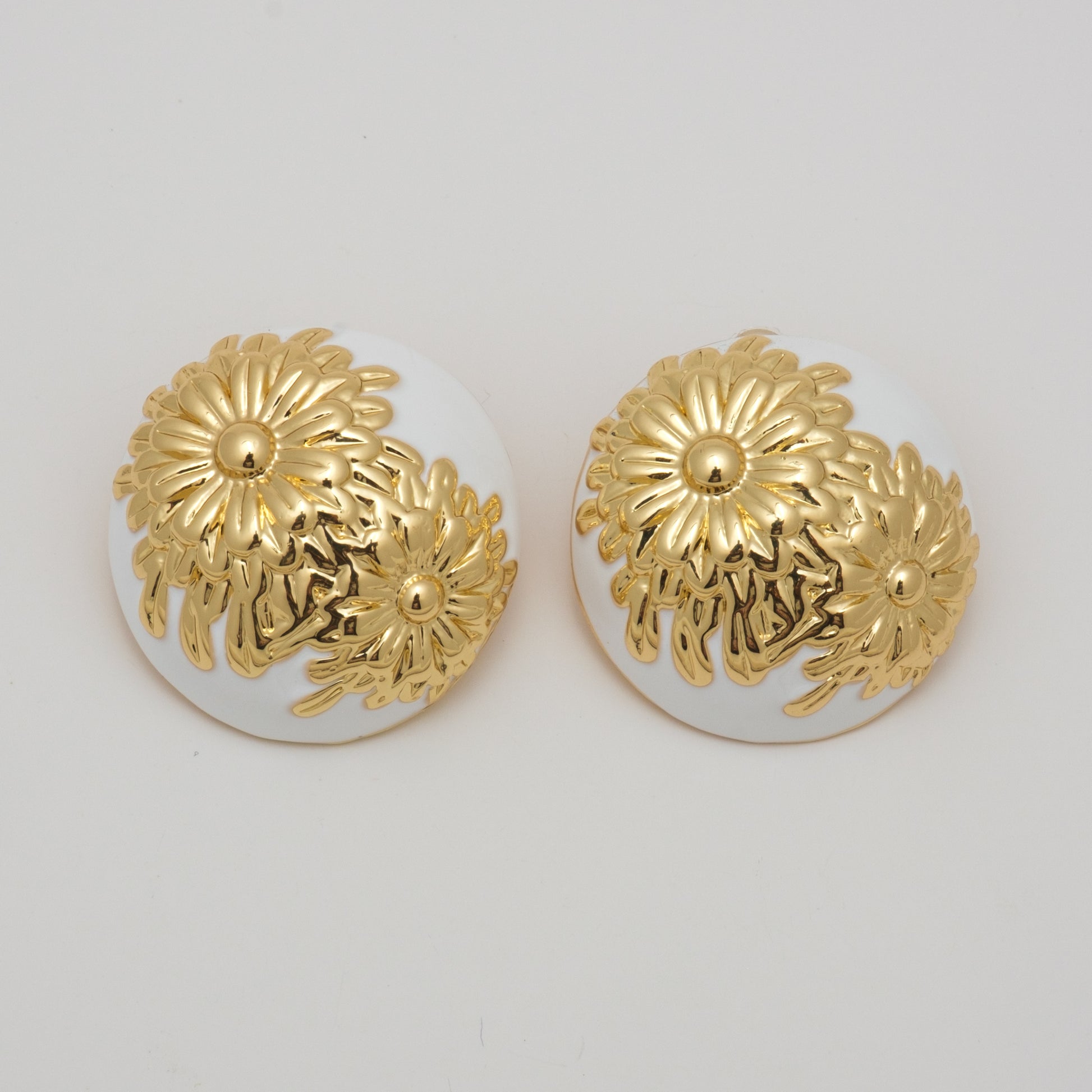 Alba Shine VIP Gold Beyaz Küpe(14k)