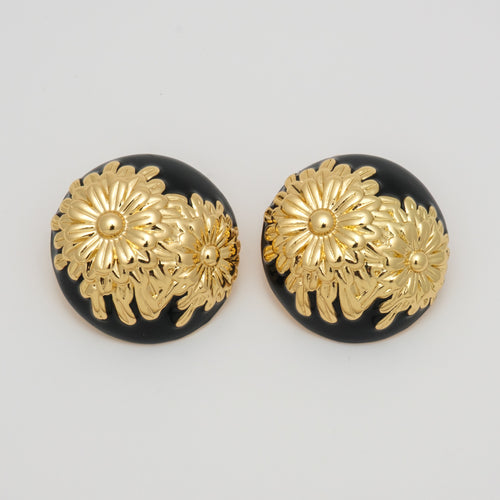 Alba Shine VIP Gold Siyah Küpe(14k)