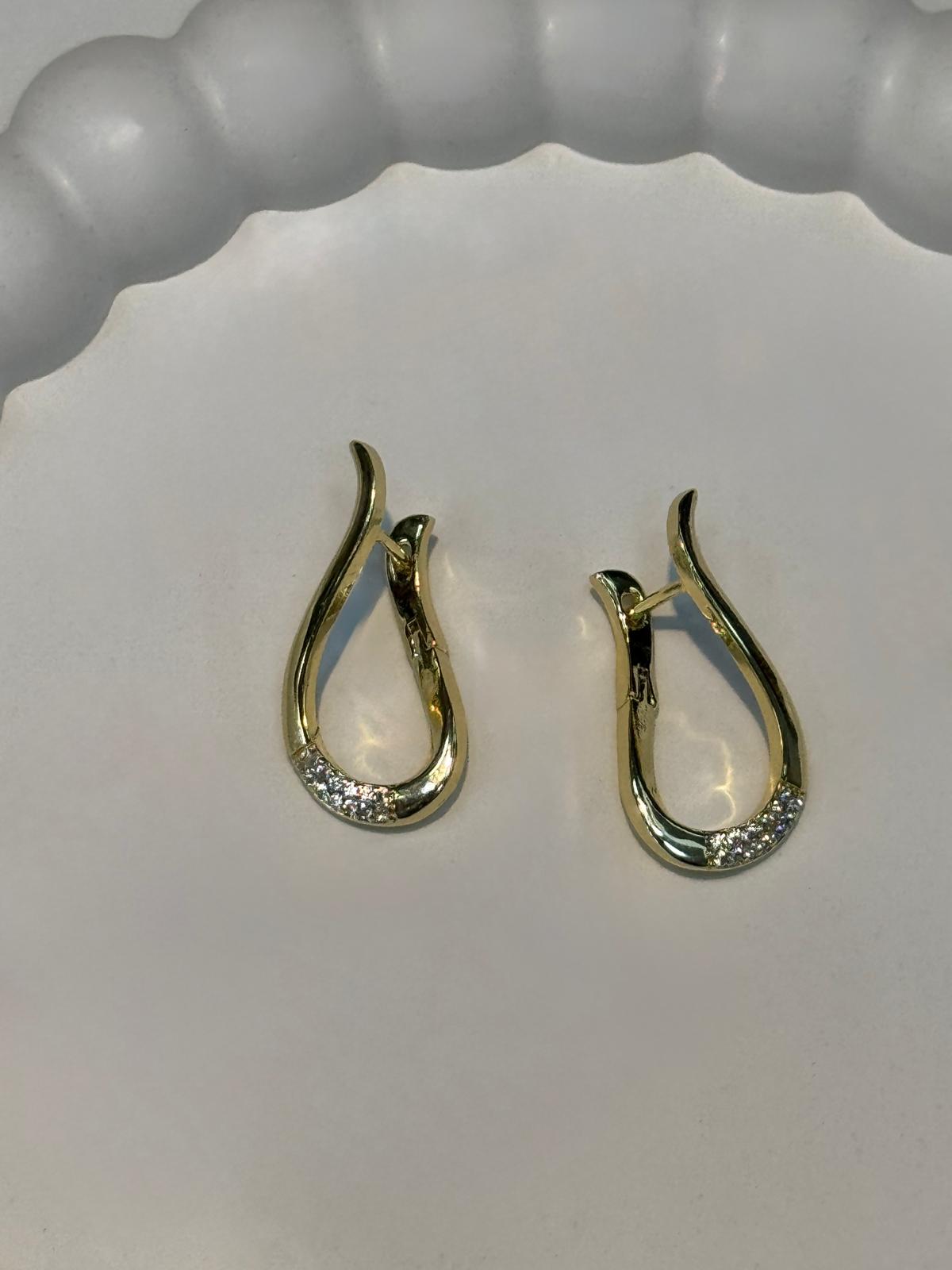 Twinkle Line VIP Gold Küpe(14k)