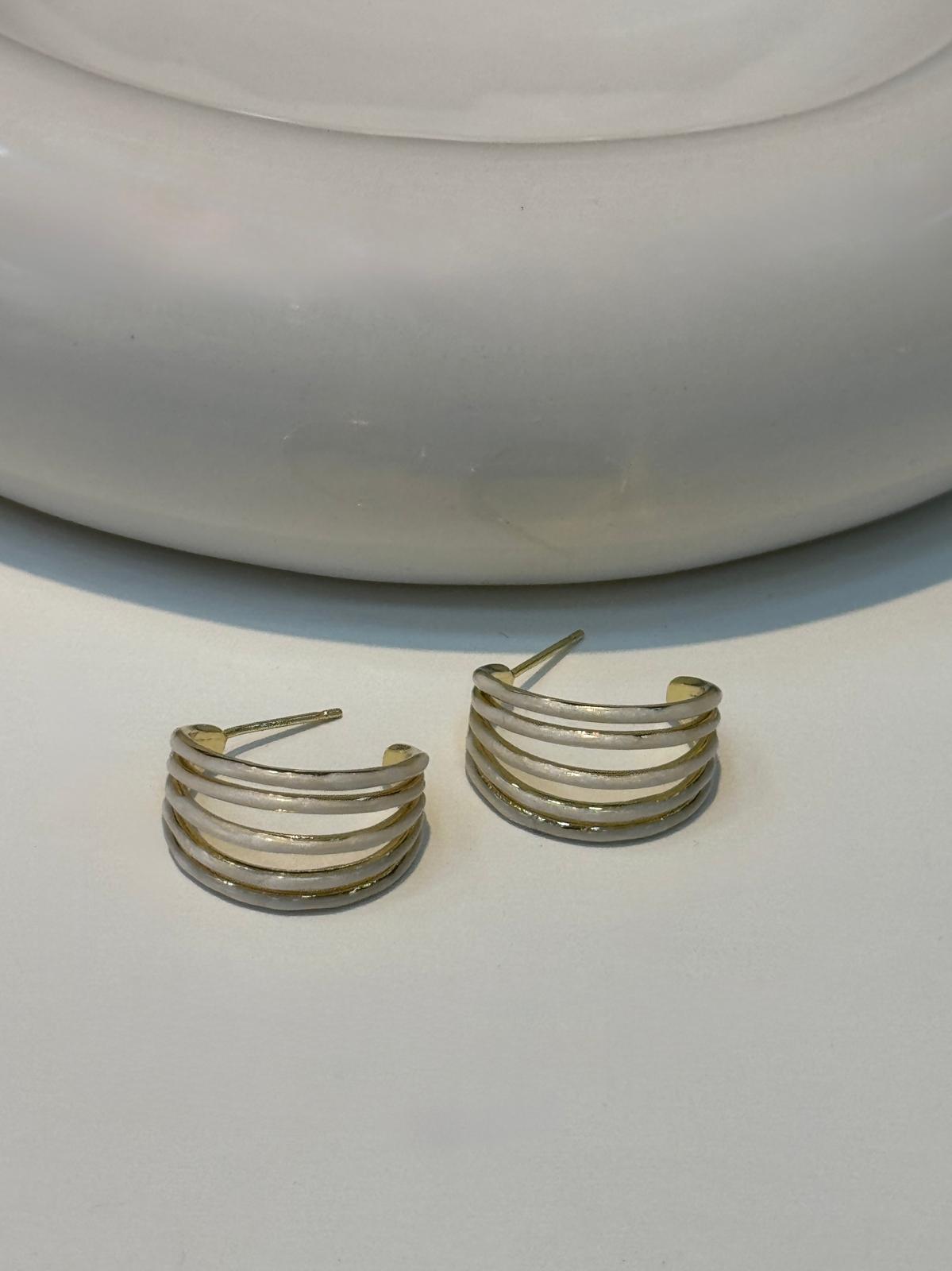 White Luxe VIP Gold Küpe(14k)