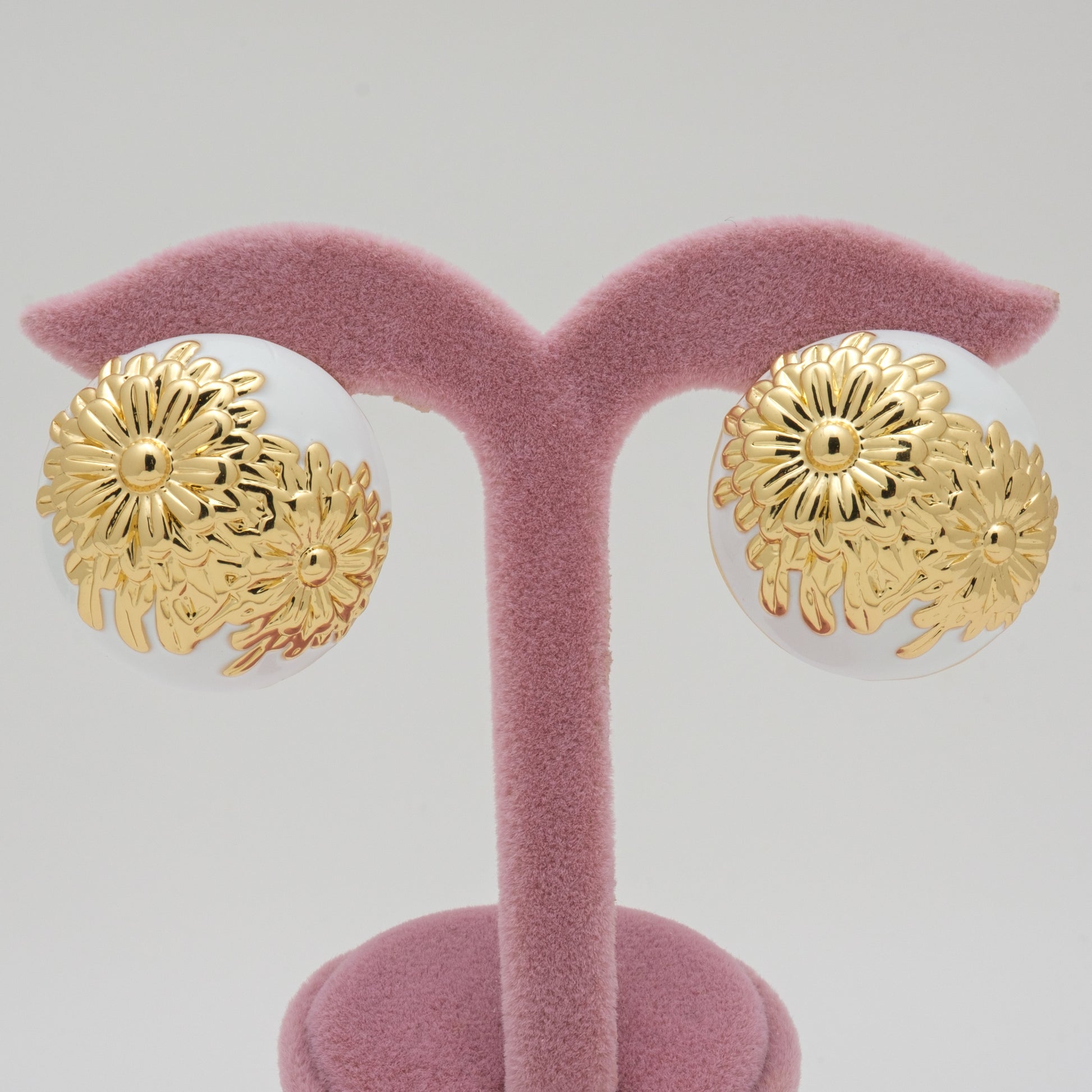 Alba Shine VIP Gold Beyaz Küpe(14k)