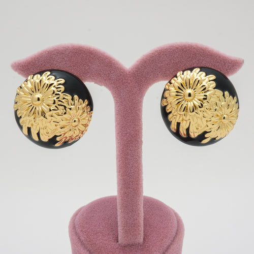 Alba Shine VIP Gold Siyah Küpe(14k)